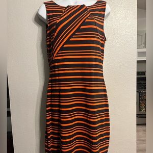 Black and Orange Cremieux Dress